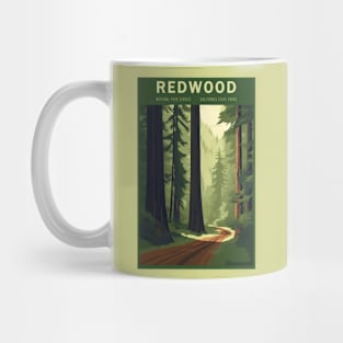 Redwood National Park Vintage Travel Poster Mug